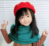 时尚可爱潮男女儿童贝雷帽 保暖韩版孩子纯羊毛呢宝宝秋冬帽子