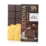 加拿大代购 GODIVA高迪瓦50%海盐黑巧克力砖排块100G 最新现货