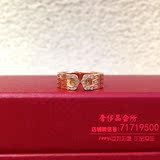 二手奢侈品 95新卡地亚 2000年圣诞限量版双C18K玫瑰金钻石戒指