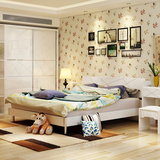 卓品 现代简约板式床1.5米1.8米双人床烤漆床非高箱储物床 婚床