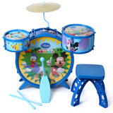 迪士尼儿童乐器玩具架子鼓打击乐器米老鼠大号爵士鼓儿童节礼物