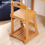 喜梦宝松木儿童椅学生可升降书椅学习靠背椅实木书房简约书桌椅子