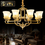 欧式全铜吊灯美式客厅灯简欧卧室灯大气复古创意田园风格餐厅灯具