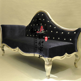 最新款欧式沙发椅古典布艺美人榻简约卧室影楼贵妃椅现代实木躺椅