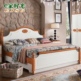 地中海床实木床美式床双人床1.5 1.8米床田园乡村风格卧室家具