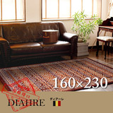 日本代购 地毯比利时休闲古典地毯电热毯复古红色花纹印花