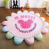 韩国太阳花纯棉卡通地垫宝宝儿童爬行垫子圆形家用卧室防滑地毯