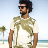 AK男装2016新款夏季自由古巴沙滩全身印花短袖t恤半袖打底衫