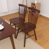 北欧简约现代实木餐椅橡木原木餐椅休闲洽谈椅创意咖啡椅特价包邮