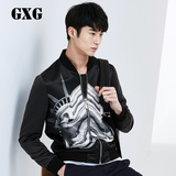 GXG男装 男士夹克 时尚休闲印花修身款夹克外套#53221353