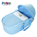 进口PUKU蓝色企鹅手提宝宝睡箱睡篮 婴儿提篮床便携式婴儿床 bb床