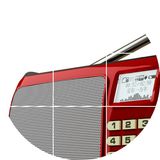 先科收音机老人插卡音箱便携MP3播放器随身听迷你小音响歌词显示
