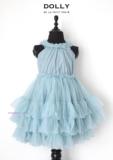 梦幻法国代购高级童装DOLLY 芭蕾女孩的梦  湖绿色轻纱公主裙