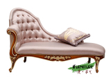 新古典贵妃椅 美式实木 欧式拉扣实木 布艺贵妃沙发椅 可定做