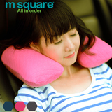 M Square旅行便携充气枕飞机枕头U型护颈枕户外睡枕可拆洗可折叠