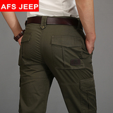 AFS/JEEP战地吉普工装裤男多口袋休闲裤子春夏薄款款纯棉直筒宽松