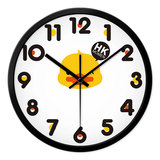摩门小黄鸭卡通挂钟儿童房卧室客厅可爱静音创意时尚钟表时钟挂表