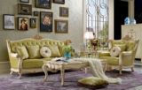 路易丹尼欧式沙发组合别墅沙发 高档奢华客厅实木雕花真皮沙发