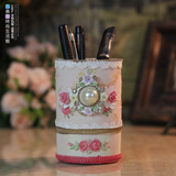 BT02-欧式复古公主可爱创意礼品树脂韩国高档化妆刷具筒工艺笔筒
