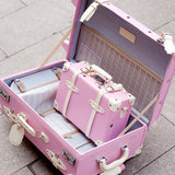zeal子母箱24寸复古旅行箱女万向轮拉杆箱行李旅行箱包密码箱皮箱