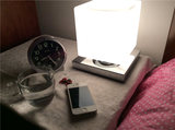 方形调光台灯 卧室床头灯 温馨暖光喂奶宜家创意玻璃梳妆台小台灯