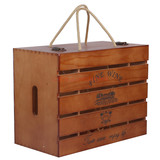 红酒木盒子六支装红酒木箱高档喷漆葡萄酒礼盒包装木盒实木仿古