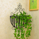 欧式铁艺阳台绿萝吊兰挂壁式组装木花架花盆架子壁饰壁挂创意