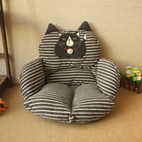 日本sunnyplace慵懒猫咪加厚秋冬毛绒坐弹椅垫家居地板软垫靠背垫