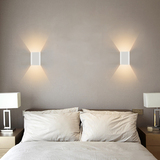 包邮宜家现代简约白色卧室客厅床头壁灯壁灯过道酒店光效铝材灯具