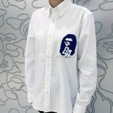 10月24新品 日本代购 BAPE 成人款 男款 大猴子猿人头长袖衬衫