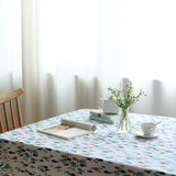 日式小清新蓝色鱼群系列印花餐垫桌布围裙隔热手套厨房用品GD-7