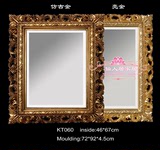 欧式浴室镜子 高档镂空雕花壁挂式装饰玄关镜框 时尚奢华美人相框