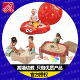 美国STEP2儿童沙滩玩具玩沙桌塑料青蛙沙池宝宝城堡戏水盘玩具桌