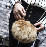 韩版毛绒小圆包2015冬季新款迷你小包包女包链条毛毛包单肩斜挎包