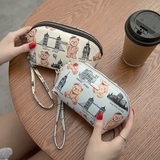 韩版可爱卡通拉链手包大容量手机女士零钱包手拿包化妆包潮钱包