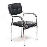 时尚皮艺职员椅特价办公椅子 带扶手电脑椅家用简约会议椅麻将椅