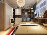 床榻榻米田园福州儿童房家具定制实木组合整体衣柜书柜