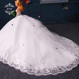 芭比娃娃婚纱裙大拖尾儿童生日礼物品新娘婚庆摆件公主女孩