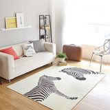 特价！韩国正品 欧美黑白斑马大气客厅地毯/地垫 卧室 易清洗