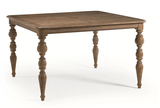 美式乡村复古实木餐桌 现代中式仿古做旧实木餐桌原木色实木家具