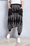 欧货 原创设计尼泊尔大裆裤民族风哈伦裤棉麻男女通款Q6701-6