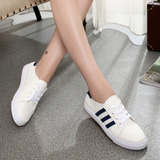 韩国小白鞋贝壳鞋三条杠运动鞋经典黑白休闲鞋低帮男女学生鞋