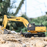 遥控挖掘机挖机 超大电动遥控车儿童玩具 推挖土机遥控工程车