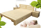 特价实木床1.5双人床1.8成人大床包邮1米2床简易床组装松木儿童床