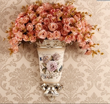 欧式陶瓷壁挂花瓶花篮墙面装饰壁饰 创意挂件家居花盆墙饰工艺品