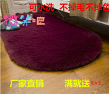 特价防滑丝毛地毯 客厅卧室满铺沙发 床边 门厅椭圆形地垫 可定制