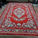 珍品传统工艺别墅古典地毯手工打结真丝蚕丝地毯卧室地毯客厅红色