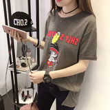 韩版宽松短袖T恤女春夏学生体恤衫上衣女装春装2016新款潮夏季