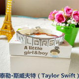 泰勒斯威夫特周边手链同款Taylor Swift 定制字母纪念品生日礼物