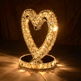 浪漫婚房婚庆礼物创意简约心形温馨卧室床头灯现代LED水晶台灯